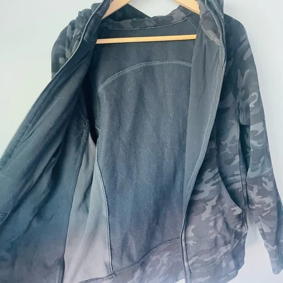 Lululemon Athletica Camo Hoodie - Black and Gray - Picture 8 of 9
